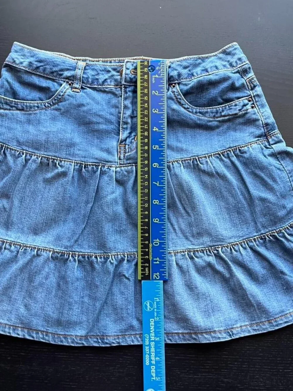 Limited Too Blue Tiered Denim Skirt